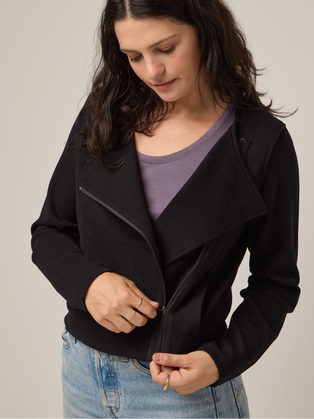 Wool& Lou Moto Jacket Size Large